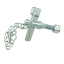 1 x Snap Ring Flat Cotter Pin & Chain complete with Slotted Tailboard Lug