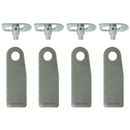 4 x M12 Weld On Antiluce Fasteners with Large Eye Plates - Drop Catch Tail Gate