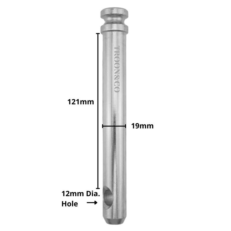 Top Link Pin CAT 1 (19mm) - Useable Length 121mm - Tractor Linkage