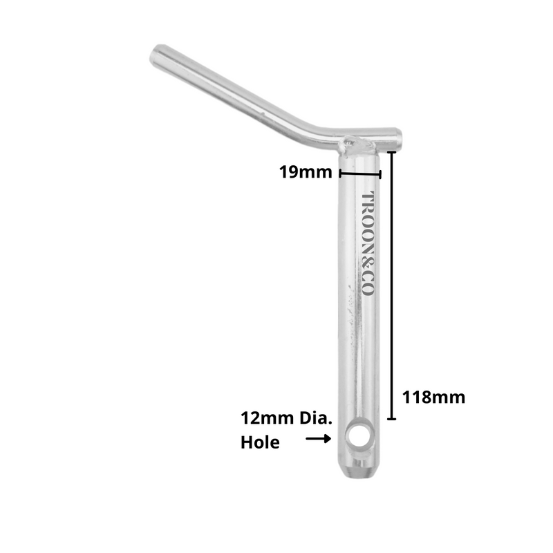 CAT 1 (19mm) Tractor Double Shear Top Link Pin - 118mm Usable Pin