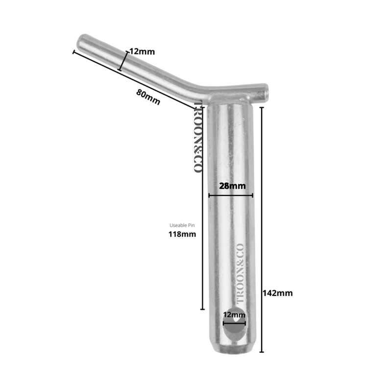 Double Shear Lower Link Pin - CAT 2 (28mm)