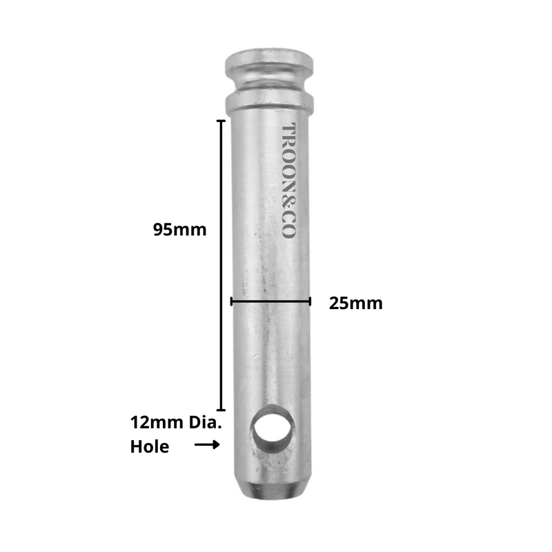 Top Link Pin CAT 2 (25mm) - Useable Length 95mm - Tractor Linkage