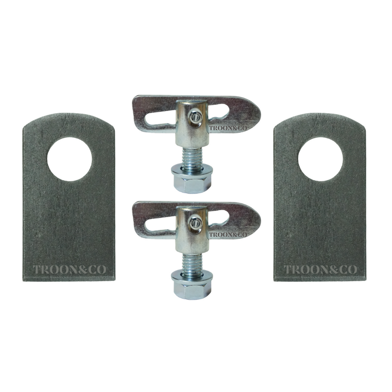 2 x Antiluce Fastener M12 x 25mm with Eye Plates - Drop Catch Tail Gate