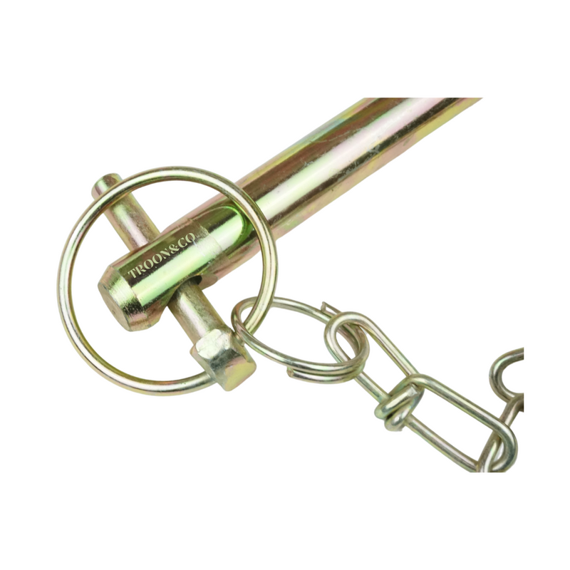 Towing Hitch Pin with Lynch Pin & Chain - 7/8" x 6" (22mm x 152mm)