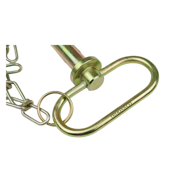 Towing Hitch Pin with Lynch Pin & Chain - 7/8" x 6" (22mm x 152mm)