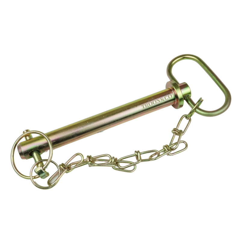 Towing Hitch Pin with Lynch Pin & Chain - 3/4" x 6" (19mm x 152mm)