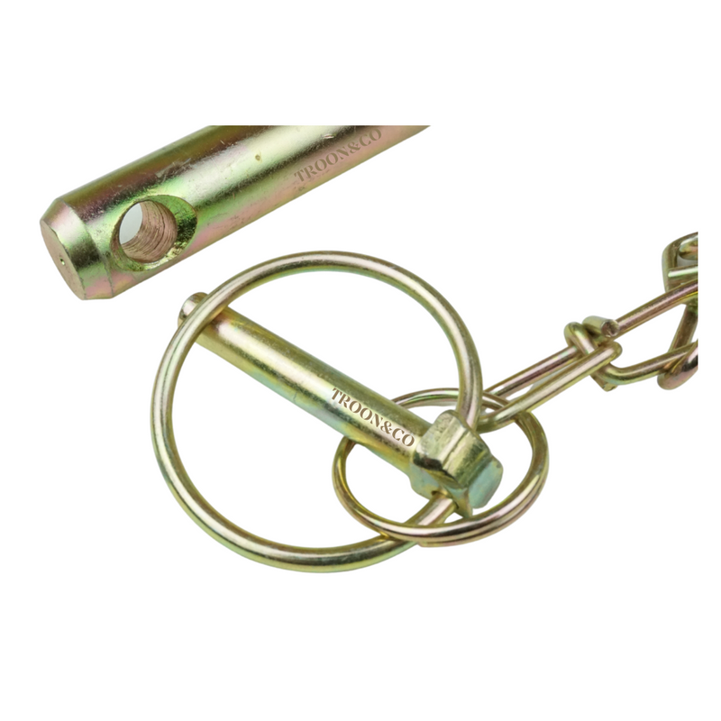 Towing Hitch Pin with Lynch Pin & Chain - 1" x 6" (25mm x 152mm)