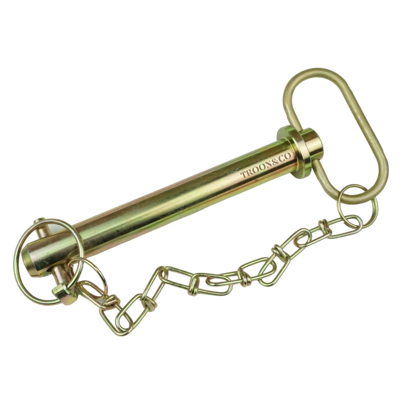 Towing Hitch Pin with Lynch Pin & Chain - 7/8" x 6" (22mm x 152mm)