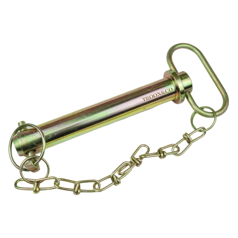 Towing Hitch Pin with Lynch Pin & Chain - 1" x 6" (25mm x 152mm)