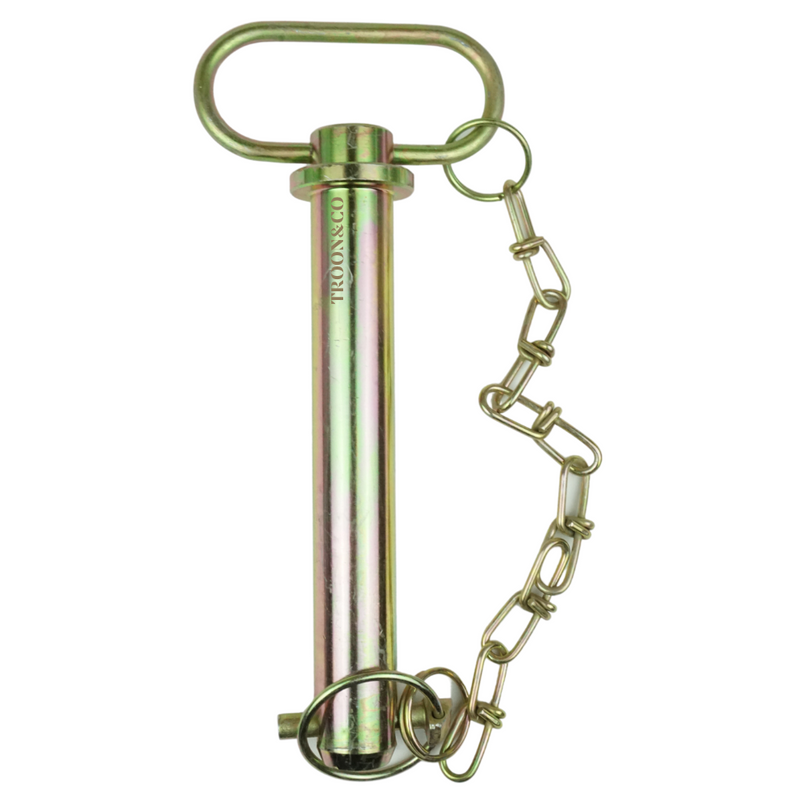 Towing Hitch Pin with Lynch Pin & Chain - 1" x 6" (25mm x 152mm)