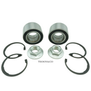 2 x 309726 Wheel Bearings, Circlips & Nuts - Alko 605124 - Knott 45887.10 - (34x64x37mm)