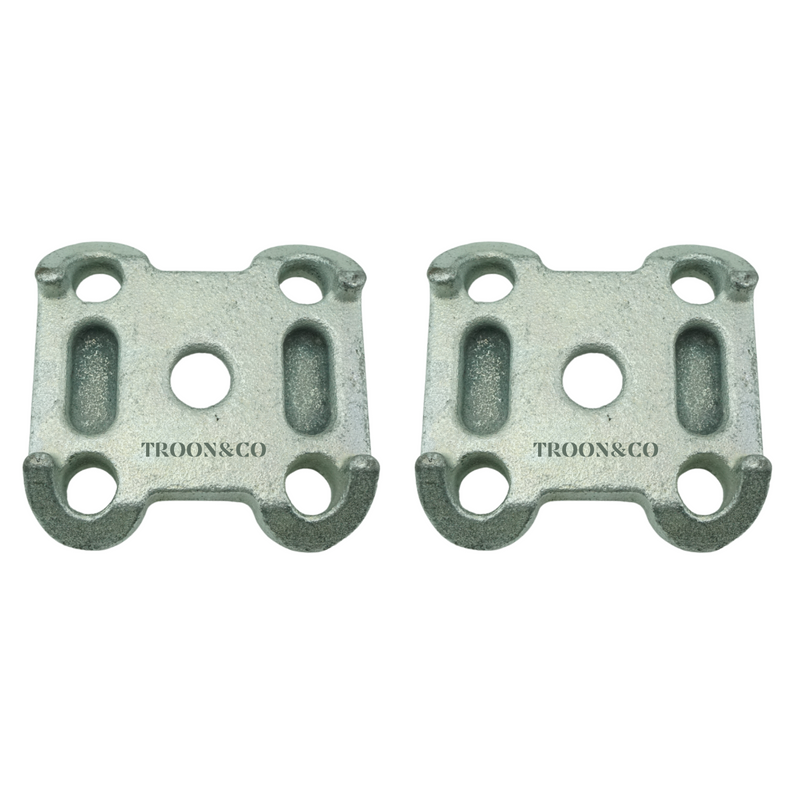 2 x Base Plate Clamp for U Bolts on Parabolic Leaf Spring on Ifor Williams Trailers