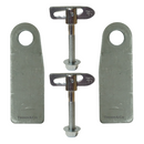 2 x Antiluce Fastener M12 x 75mm with Large Eye Plates - Drop Catch Tail Gate