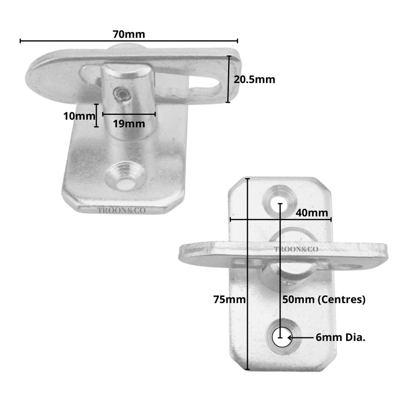 Antiluce Fastener on Plate