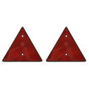 2 x Red Triangle Reflectors - Trailer / Horsebox / Driveway