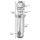 Implement Mounting Pin - CAT 2 - 3/4" UNF Thread