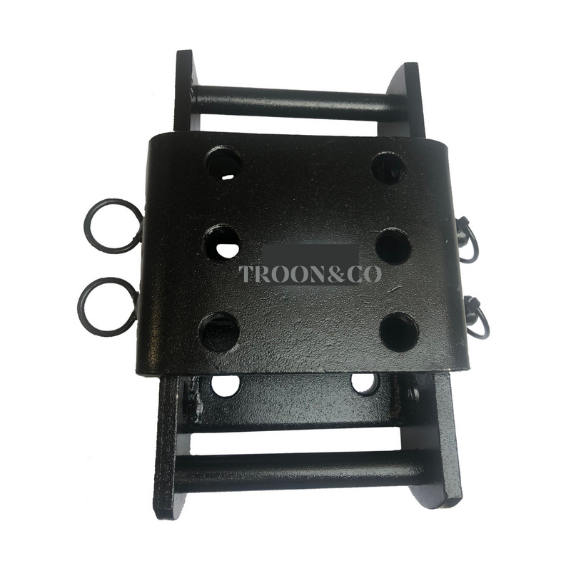 Black 3500kgs Towing Height Adjuster - Mounting Drop Plate - 2 Pin Tow Hitch
