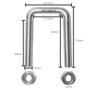 2 x Ifor Williams Rear Ramp Handle U Bolt Staple for HB401 / HB505 / HB510