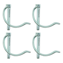 4 x 8mm Pipe Retaining Pin / Snap D Clip - Trailer / Tractor / Truck / Horsebox