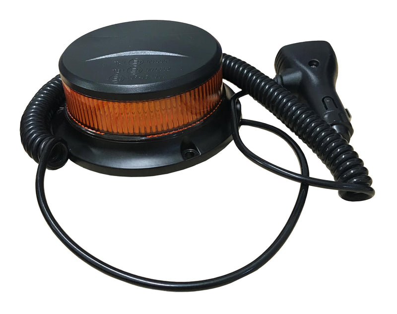 Waterproof Ultra Slim Low Profile Amber LED Beacon - 7  Flash Settings - DC 10-30V