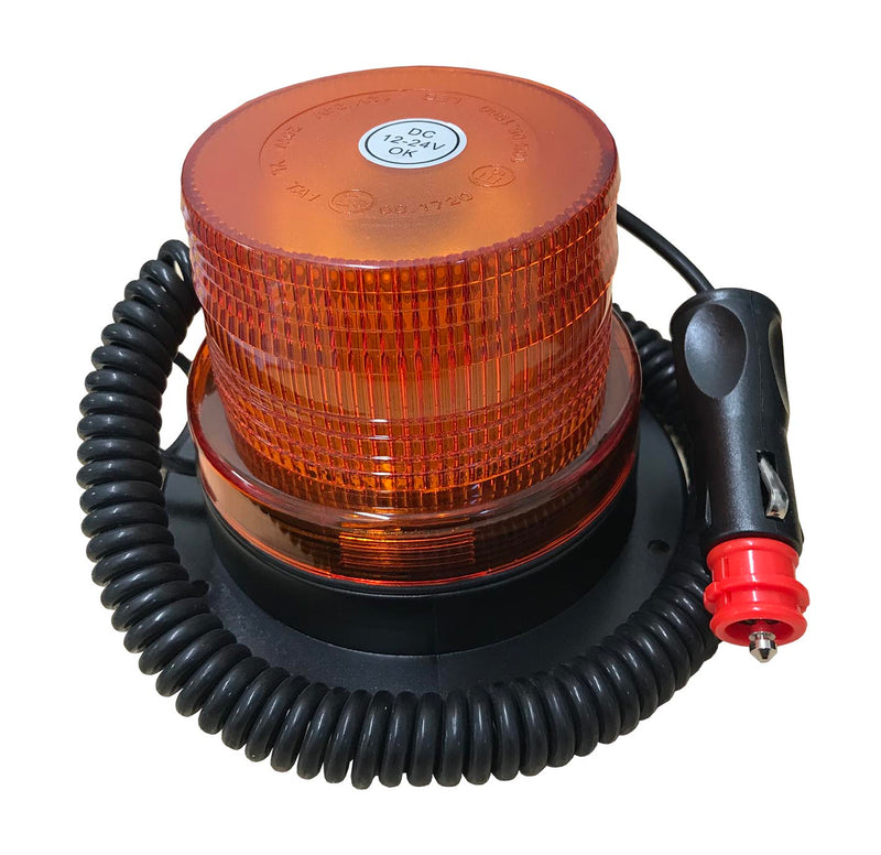 Flashing Magnetic Amber LED Beacon - 12/24V