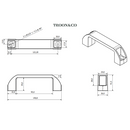 138mm Black Rigid Grab Handle