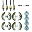 Brake Shoe & Cable Kit for Ifor Williams Horsebox Trailers HB510 - Twin Axle 200x50