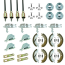 Brake Shoe & Cable Kit for Ifor Williams Flatbed Trailer LM106 / LM126 3500kg