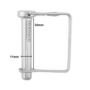 2 x Square Shaft Locking PTO Pin - 11mm x 54mm - Tractors / Trailers / Truck