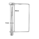 2 x Square Shaft Locking PTO Pin - 11mm x 90mm - Tractors / Trailers / Truck