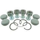4 x JRM4249 Sealed Wheel Bearing Kit (76mm Bearing, Circlip, Stake Nut & Hub Cap)