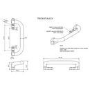Large 296mm Black Steel Core Moulded Grab Handle