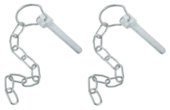 Flat Cotter Pin with Snap Ring & Chain