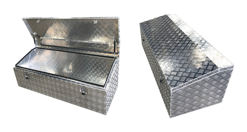 Toolbox Aluminium Checker Plate 59"x23.5"19.5" (1500x600x500mm)